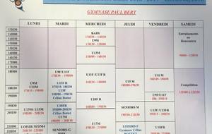 Modification Planning entraînement 