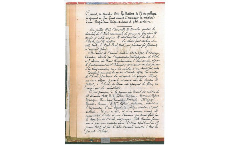 Création de L'ABEILLE de GIEN   le premier document manuscrit date d'Octobre 1924